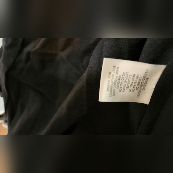 Women's Boho Chic Black Reverse Button-down Shirt L NWT - Picture 10 of 10